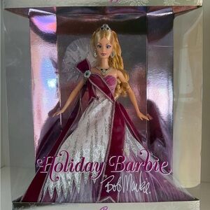 Barbie Holiday Doll in Pink and Silver Gown